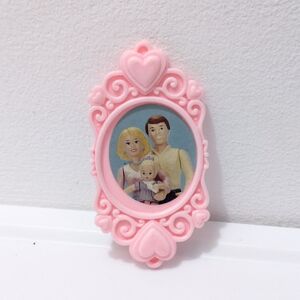 Playskool Dollhouse Pink Framed Family Photo Vintage